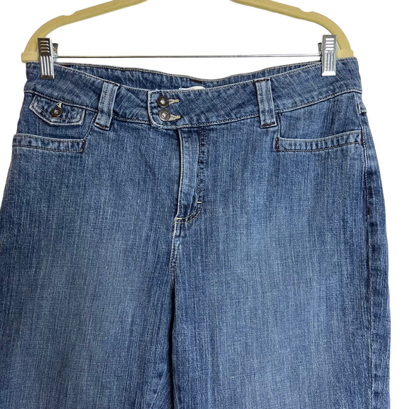 Lee Just Below the Waist Womens Denim Pedal Pushers Size 14M Blue Medium Wash - Picture 2 of 7